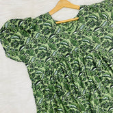 Feeding Frock Alia Cut, Free Size, Ankle Length, Tie-Up, Puff Sleeve Sleepwear in Softest Cotton Fabric (Bra Size 34"-38" | 50”-52″ length)